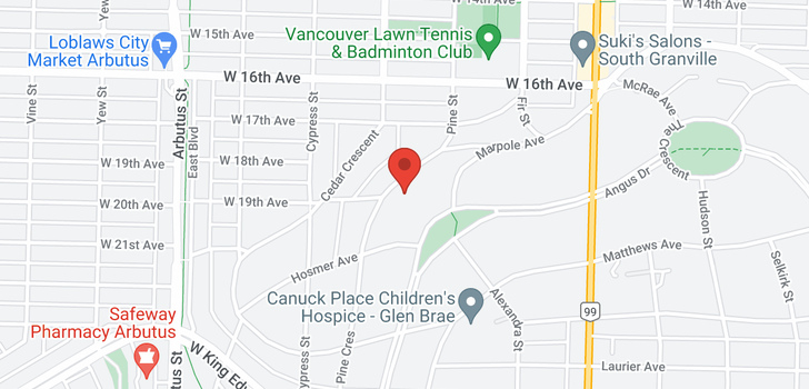 map of 1947 W 19TH AVENUE